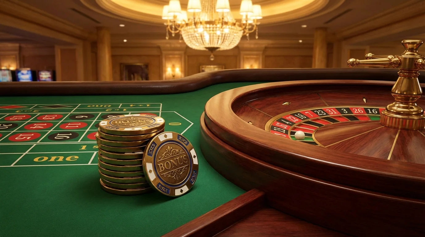 Player exploring online casino bonuses